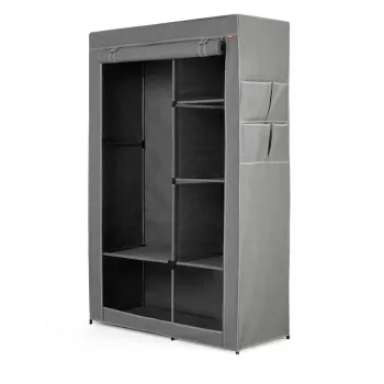 Szafa tekstylna RAYEN 105 x 45 x 161 cm szara