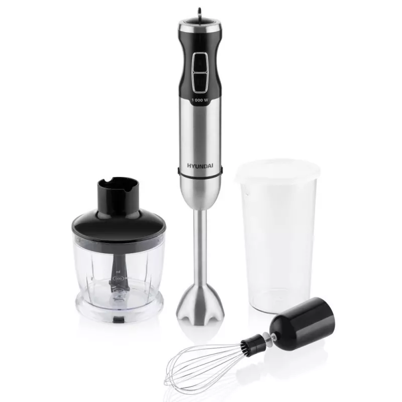 Hyundai HY-HB1000 1000W stalowy blender ręczny z rozdrabniaczem, trzepaczką i tłuczkiem