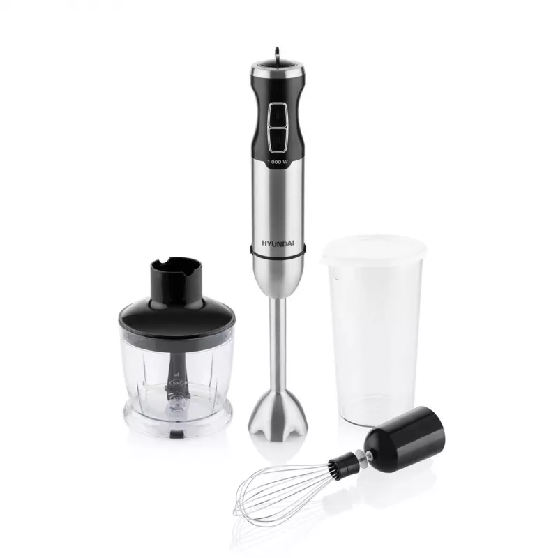 Hyundai HY-HB1000 1000W stalowy blender ręczny z rozdrabniaczem, trzepaczką i tłuczkiem