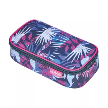 herlitz be.bag beatBox Indigo Flowers piórnik, poliester, XXL zamek błyskawiczny, 1 sztuka 400197550