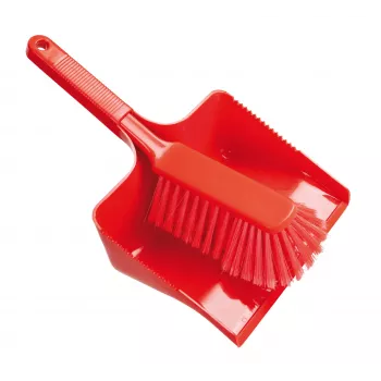 Zestaw szufelki i szczotki Haug Bürsten, czerwony plastik, szerokość 35 cm (FC88921)
