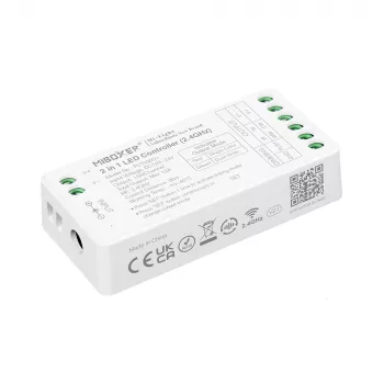 MiBoxer FUT035S+16kHz 2-in-1 dwukanałowy kontroler LED białych (DC12/24V, 2.4GHz, 16kHz bez migotania)