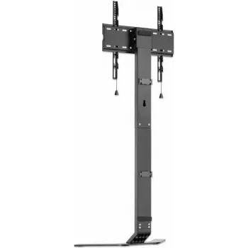 MANHATTAN Ultra Slim podstawa telewizora na 32 inch-70 inch ekrany do 40 kg, pochylenie -10° do 3°, regulacja wysokości, mieści się za szafką RTV, czarno-biała (462044)