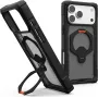 UAG Urban Armor Gear Plasma XTE 360 MagSafe etui z podstawką na Apple iPhone 18 Pro Max/17 Pro Max - czarno-pomarańczowo-szary przezroczysty 114572114097
