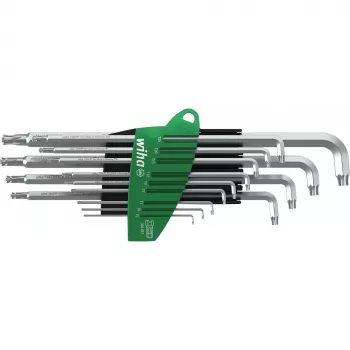 Wiha 366BETSZ13TS zestaw kluczy L Torx z końcówką kulistą, 13-częściowy, tytanowo-szary, uchwyt ErgoStar 40979