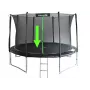 Mata do trampoliny 14ft LEAN SPORT PRO - 96 kółek V, siatka PP odporna na UV, czarna