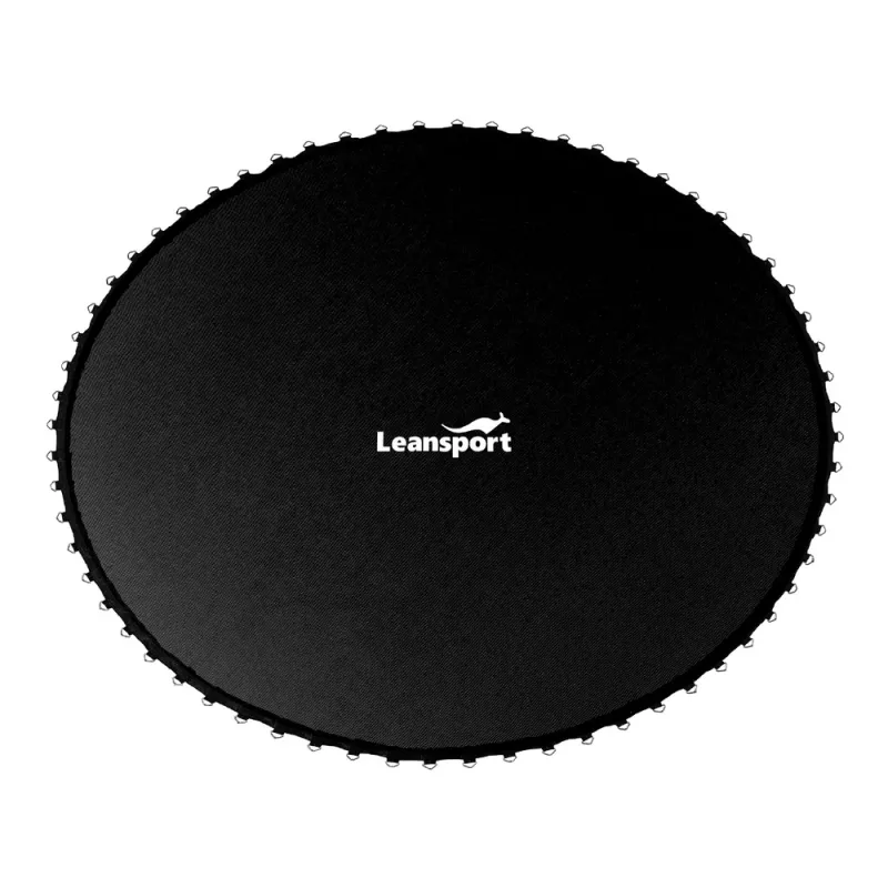 Mata do trampoliny 14ft LEAN SPORT PRO - 96 kółek V, siatka PP odporna na UV, czarna