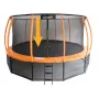 LEAN SPORT 6806 Mata zastępcza do trampoliny 12ft, 72 pierścienie V, siatka PP odporna na UV, czarna
