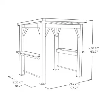 KETER Gazebo Grill 29213898 Altana ogrodowa Hardtop z aluminium