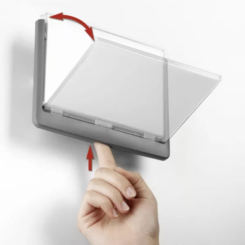 DURABLE Click Sign Tabliczka na drzwi 149x105,5 mm Samoprzylepna/Na wkręty Grafitowy