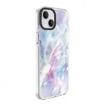 Evelatus etui na Apple iPhone 15 Plus PC+TPU z MagSafe - Custom Marble Purple