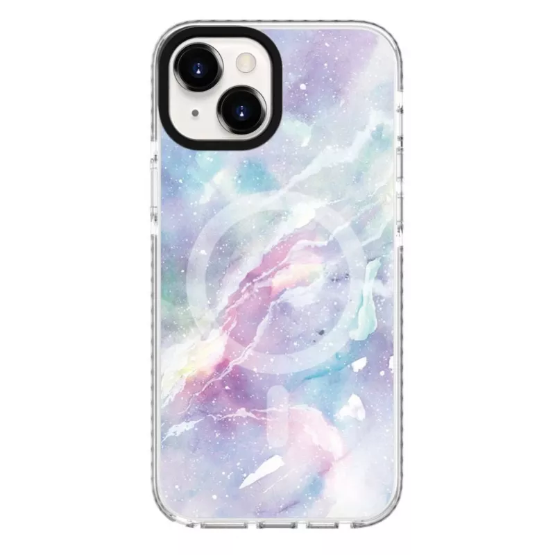 Evelatus etui na Apple iPhone 15 Plus PC+TPU z MagSafe - Custom Marble Purple