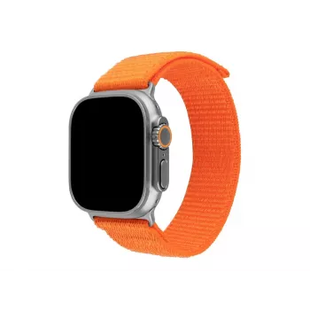 FIXED Sportowy pasek do Apple Watch Ultra 49mm, pomarańczowy nylon, 160-210mm, G-hook