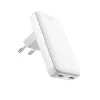 Fixed Slim Traveller ładowarka podróżna 2xUSB-C z adapterami światowymi, GaN, 45W - biała