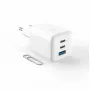 Fixed Mini 2x USB-C i USB GaN ładowarka 65W biała