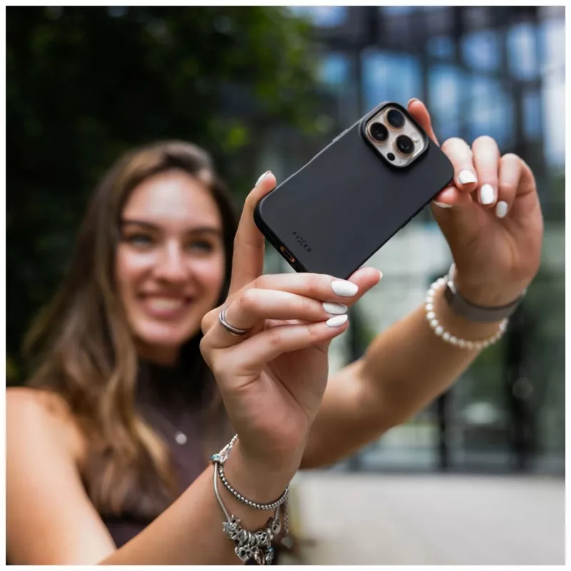 Fixed ReStory etui tylne na Apple iPhone 16e, TPU, czarny