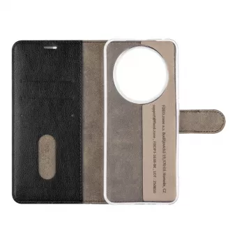 FIXED Opus Book Case etui na Honor Magic6 Lite 5G - czarne ze skóry syntetycznej