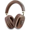 Słuchawki nauszne GUESS Bluetooth 5.3 z logo 4G Triangle, brązowe