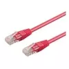 Wentronic 1m kabel sieciowy Cat6 RJ-45, pozłacane złącza, magenta 95261