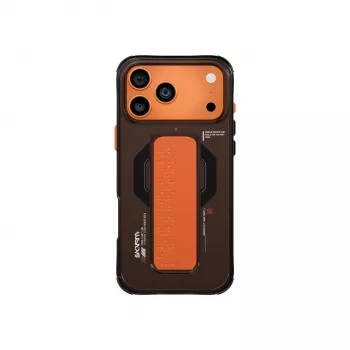 Etui SKINARMA Haxa dla iPhone 17 Pro z ładowaniem magnetycznym i podstawką uchwytu, grafitowy