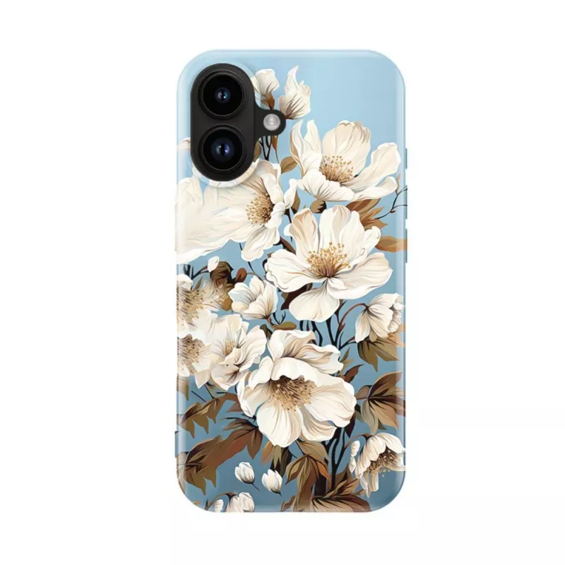 Evelatus Apple iPhone 16 Slim Shell z MagSafe - Custom Print Flower Blue