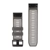 Garmin QuickFit 26 paski do zegarka, Pebble Grey/Silver Grey silikonowy [010-14510-00]
