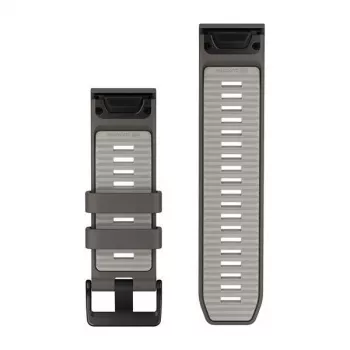 Garmin QuickFit 26 paski do zegarka, Pebble Grey/Silver Grey silikonowy [010-14510-00]
