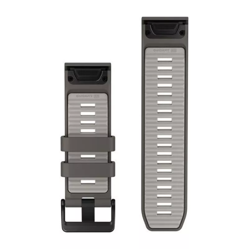 Garmin QuickFit 26 paski do zegarka, Pebble Grey/Silver Grey silikonowy [010-14510-00]