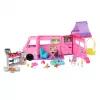 Zestaw do zabawy Barbie Dreamhouse Adventures Kamper dla lalek, zmienia się w pojazd RV z 7 strefami, ponad 60 akcesoriów, różowy