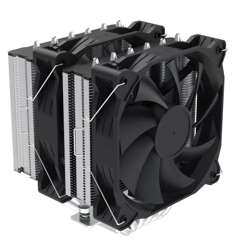 Zalman CNPS12X BP Black chłodzenie CPU - wentylator 120mm PWM, niebieskie LED, 6 rurek cieplnych, Intel/AMD