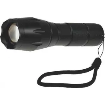 ChiliTec latarka LED Zoom 10W, 3x AAA, czarna 22106
