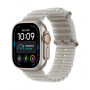 Apple Watch Ultra 4 GPS + Cellular 49mm, koperta Natural Titanium z półprzezroczystą szarą opaską Ocean