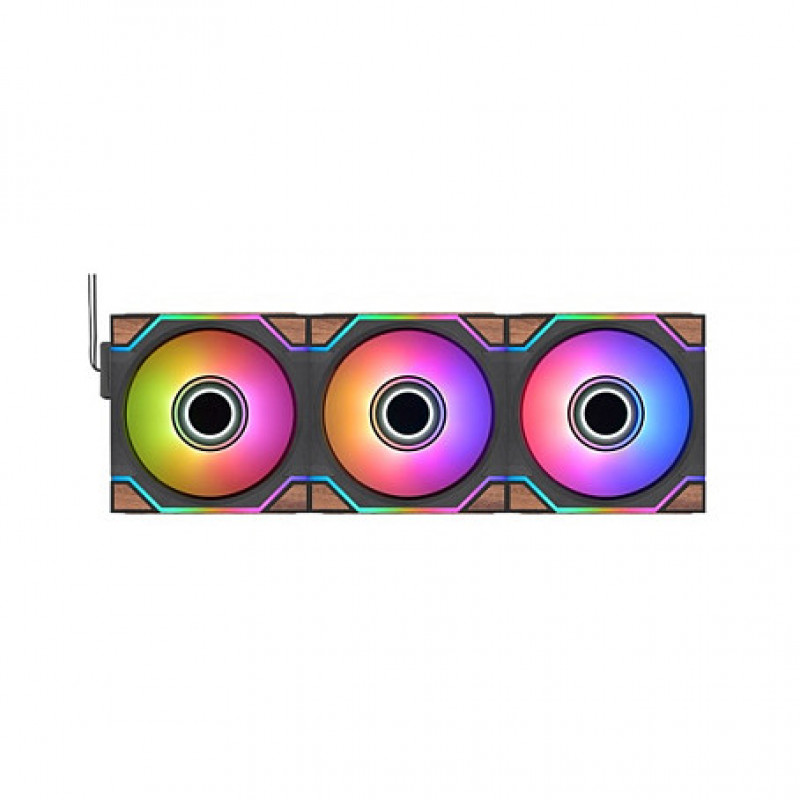 Wentylator obudowy Thermaltake SWAFAN 120 EX INFINITY Wood Edition 120 mm, zestaw 3 szt.
