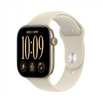 Apple Watch Series 12 GPS + Cellular 42 mm, koperta z aluminium (kolor złoty), pasek sportowy (kolor piaskowy), S/M