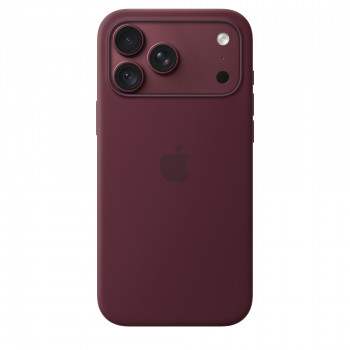 Apple iPhone 18 Pro Max etui silikonowe z MagSafe (Silicone Case) – burgundowy