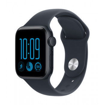 Apple Watch SE 3 GPS 40 mm, koperta z aluminium (kolor Midnight), pasek sportowy (kolor niebieski), M/L