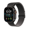 Apple Watch Ultra 4 GPS + Cellular 49mm czarna koperta z tytanu z czarną tytanową pętlą Milanese - M