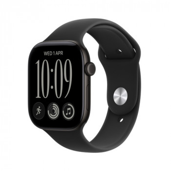 Apple Watch Series 12 GPS + Cellular 42 mm, koperta z aluminium (kolor czarny), pasek sportowy (kolor czarny), S/M