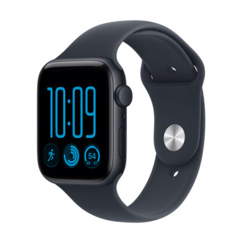 Apple Watch SE 3 GPS 44 mm, koperta z aluminium (kolor Midnight), pasek sportowy (kolor niebieski), M/L