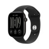 Apple Watch Series 12 GPS + Cellular 46 mm, koperta z aluminium (kolor czarny), pasek sportowy (kolor czarny), S/M