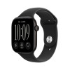 Apple Watch Series 12 GPS 46 mm, koperta z aluminium (kolor czarny), pasek sportowy (kolor czarny), S/M