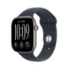 Apple Watch Series 12 GPS 46mm Szary Kosmiczny Aluminiowa Koperta z Granatowym Paskiem Sportowym - S/M