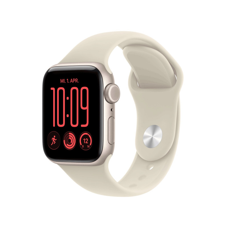 Apple Watch SE 3 GPS + Cellular 40 mm, koperta z aluminium (kolor Starlight), pasek sportowy (kolor piaskowy), M/L