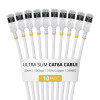 StarTech Slim Cat6a U/FTP Patch Cable RJ45, 0,3 m, 10-Pack