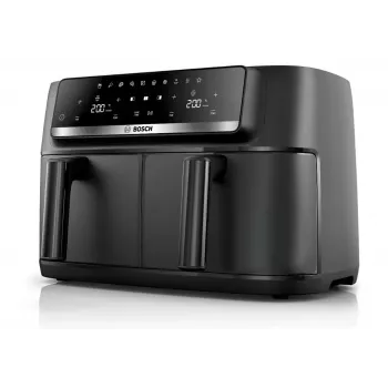Frytkownica beztłuszczowa Bosch Serie 4 MAFD440B7 z podwójnym koszem, 9 l, 2500 W, czarna
