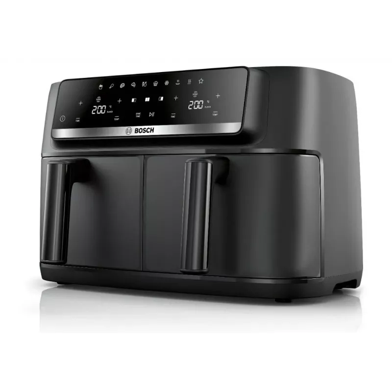 Frytkownica beztłuszczowa Bosch Serie 4 MAFD440B7 z podwójnym koszem, 9 l, 2500 W, czarna