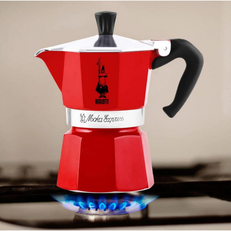 Ekspres do kawy Bialetti Candyland Moka Express 3TZ Manual, 150 ml, Czerwony