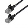 StarTech Slim Cat6a U/FTP Patch Kabel RJ45, 0,15 m, Czarny