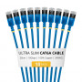 StarTech.com Slim Cat6a U/FTP Patch Cable RJ45, 0,3 m, Niebieski, 10-Pack