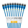 StarTech.com Slim Cat6a U/FTP Patch Cable RJ45, 0,3 m, Niebieski, 10-Pack